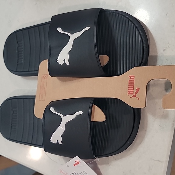PUMA Men's Slides Black Size 11 - Picture 3 of 4